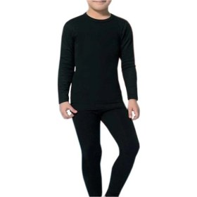Resim Unisex Çocuk Uzun Kollu Atlet Termal Siyah 3 