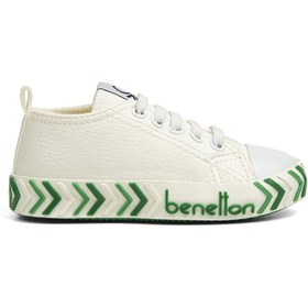 Resim Benetton® | BN-30784 - 3394 Beyaz Yeşil - Çocuk Spor Ayakkabı Benetton