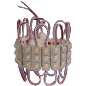 Resim 12 Volt 0,48 Watt 3'lü Mercekli Mini Modül Led Sarı Amber Dış Mekan Ip67 10 Adet 