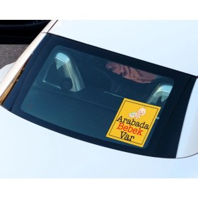 Resim Arabada Bebek Var - Oto Sticker 