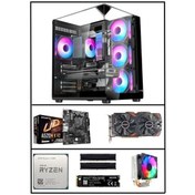 Resim Ramtech SUPAPLEX R5-5500 16 GB 512 GB M2 SSD 8 GB RX580 Free Dos Masaüstü Oyuncu Bilgisayarı 