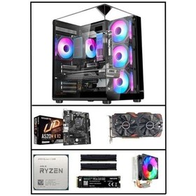 Resim Ramtech SUPAPLEX R5-5500 16 GB 512 GB M2 SSD 8 GB RX580 Free Dos Masaüstü Oyuncu Bilgisayarı 