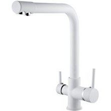 Resim Pemax Water Solutions Arıtma Çıkışlı 3 Yollu L Boru Batarya Beyaz Renk 