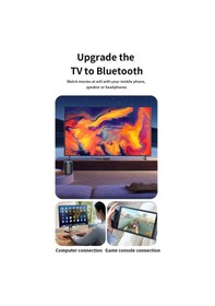 Resim M30 Kablosuz Ses Adaptörü Bluetooth 5.4, Aux 3.5mm, 2 Si 1 Arada Transmitter, Araç & Ev Hoparlör Uyumlu 