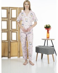 Resim Estiva 24125 Kadın Kittycorn Kısa Kol Önden Düğmeli Yazlık Penye Pijama Takımı 001 