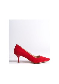 Resim Mubiano Hakiki Deri Mbhrns977-kr Kadın Süet İnce 6 Cm Topuklu Kırmızı Stiletto & Topuklu Ayakkabı Kırmızı 