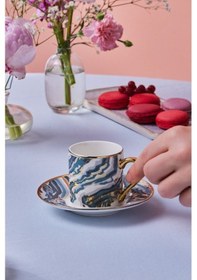 Resim Karaca Ocean 6 Kişilik Kahve Fincan Takımı 90 Ml 