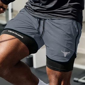 Resim Erkekler için Fermuarlı Şortlar, Cep Detaylı İki'si Bir Arada Tasarlanmış Şık Şortlar, Fitness, Eğitim, Bisiklet, Açık Hava Yürüyüşü, Yüzme, Rahat Şortlar, Koşu, Hızlı Kuruyan, Serin, Nefes Alabilen, Teri Emici, Elastik Şortlar, Yazlık Günlük Giyim İçin Mükemmel, Teri Tutmayan 