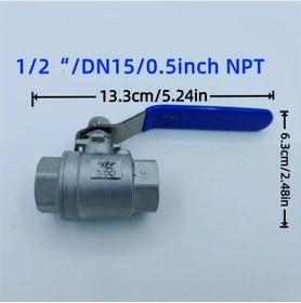 Resim Willowhaven Dn15 304 Paslanmaz Çelik Tam Geçişli Vana Sıfır Kurşun Endüstriyel 