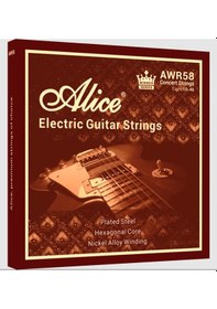 Resim Alice Awr58-l Elektro Gitar Teli 10-46 Light Özel Alaşımlı Nikel Kaplama Parlak Tizler Ve Tok Alt Frekanslar 