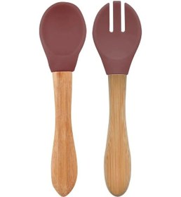 Resim Oioi Mama Kaşığı Ve Çatal Seti Velvet Rose 