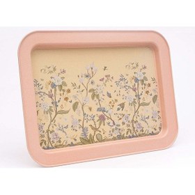 Resim Flora Desenli Grande Metal Tepsi, 31 X 43 Cm 