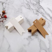 Resim 50/100 Boş Kraft Kağıdı Hediye Etiketleri - Düğünler, Partiler, Pişirme Süsleri, Kurabiye Ambalajları, Asılı Etiketler, Genç Malzemeleri ve Serin Cihazlar için Mükemmel. 