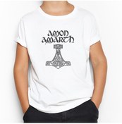 Resim Amon Amarth Mjolnir Beyaz Çocuk Tişört 