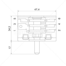 Resim Fırın Komütatörü Fırın Komutatörü - 6 Kademe Ferre Ile Uyumlu 