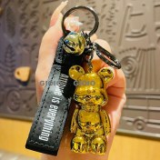 Resim Silver1 Renkli Degrade Papyon Ayı Araba Anahtarlık Sevimli Anahtar Çekicilik Çanta Çekicilik Karikatür Erkek ve Kadın Aksesuarları (Yurt Dışından) 
