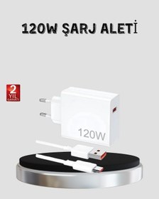 Resim Flzdgnkr 120w Hızlı Şarj Başlığı Ultra Güçlü Type-c Adaptör Kablo Dahil 