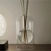 Resim 1 adet Çağdaş Geometrik Cam Vazo, Esansiyel Yağlar için Aromaterapi Difüzör Şişesi - Sevgililer Günü, Cadılar Bayramı, Paskalya, Şükran Günü, Noel için İdeal Hediye, Araba Kullanımı için Uygun, Oturma Odası için Vazo 