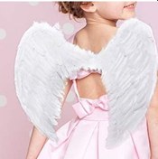 Resim Parti Kostüm Beyaz Renkli Küçük Boy Bebek Melek Kanadı 30X45 Cm 