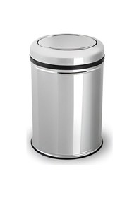 Resim Zethome Paslanmaz Pratik Kapaklı Çöp Kovası Krom 5 Lt Krom 
