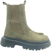 Resim Oneka Shoes 241308UCH2443 Kadın günlük Chelsea bot yeşil süet 