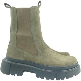 Resim Oneka Shoes 241308UCH2443 Kadın günlük Chelsea bot yeşil süet 