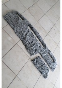 Resim Tempra Tipo Uyumlu Torpido Örtüsü Peluş Kumaş Gri - Siyah 