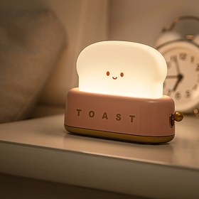 Resim Pembe Sevimli LED Tost Masa Lambası 