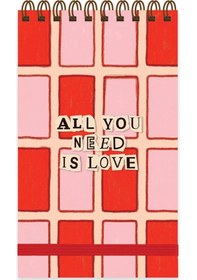 Resim Keskin 9 X15 80 Yp. Çizgili Spiralli Vibes Defter - Love Kırmızı 