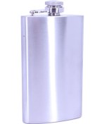 Resim Genel Markalar Mat Krom Cep Matarası-Hip Flask 6 OZ 