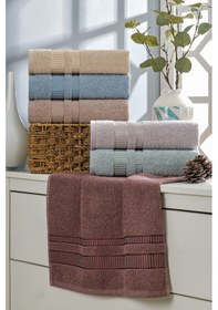 Resim 6lı El Havlu Seti 50x85 Yıldız A.kahve-mavi-kahverengi-lila-mint Yeşili-mürdüm A.kahve-mavi-kahverengi-lila-mint Yeşili-mürdüm 