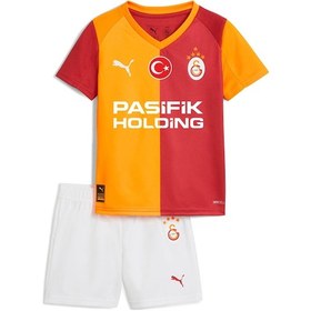 Resim Galatasaray Lisanslı 2025/2026 Parçalı İç Saha Çocuk Forma Seti Sarı - Kırmızı 
