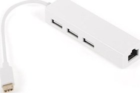 Resim Usb3.1 Type-C - 3Xusb2.0 Hub+ 10-100 Ethernet Dönüştürücü Dark