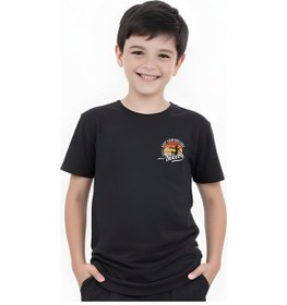 Resim Panios Kids Soccer Baskılı Erkek Çocuk Kısa Kollu Tişört Siyah 