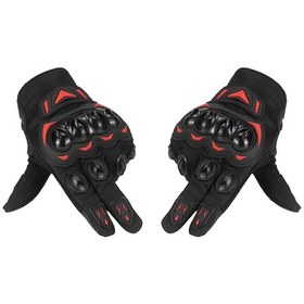 Resim Reedark Erkek Ve Kadınlar İçin Motosiklet Eldiveni, Kaymaz Nefes Alabilir Dokunmatik Ekran, Yol Yarışı Ve Bisiklet İçin Siyah Kırmızı M 