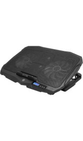 Resim Frısby FNC-5230ST (2X12,5CM 2X7CM) 4 Fan, 10&amp;quot;-17&amp;quot; Notebook Soğutucu, 5 Kademeli Stand, 3 Farklı Program, Ayarlanabilir Hız, Mavi Ledli (Siyah) 