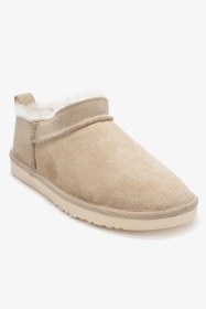 Resim Luvishoes Luvi Shoes Novelle Bej Süet Hakiki Deri Kürklü Kadın Bilekte Bot Bej Süet 
