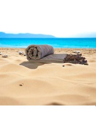 Resim Karatezgah El Dokuma Peştemal Açık Gri Açık Gri 