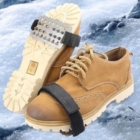 Resim Kar Buz İçin Ayakkabı Kramponları, Kramponlar Buz Kramponları - Paslanmaz Çelik Galoş Kramponları - Kar Yürüyüşü Çekiş Kramponları, Kaymaz Ayakkabı Sivri Uçları Yürüyüş, Balık Tutma, Yürüyüş, Tırmanma 