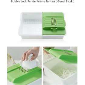 Resim Glory Tech Çok Fonksiyonlu Sebze Meyve Dograyici Dilimleyici Çift Taraf Rende Ve Kesme Tahtasi Yeşil-beyaz 