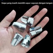 Resim 5 Paslanmaz Çelik Parmak Kılıfları, Metal Başparmak Kılıfları, Sebzelerin Güvenli Toplanması, Zencefil Soyma, Sarımsak Soyma ve Edamame vb. için. Süper Pratik Mutfak Aksesuarları 