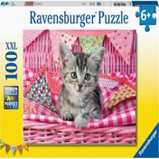 Resim Ravensburger 100 Parça Puzzle Sevimli Kedicik 129850 