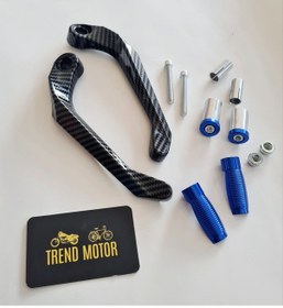 Resim Manet Koruma Karbon Mavi - Motosiklet Unıversal 