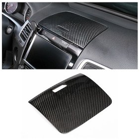 Resim Araba Karbon Fiber Gösterge Paneli Depolama Paneli Çerçeve Volkswagen Touareg 2011-2018 İçin Dekoratif Etiket 1 Adet 