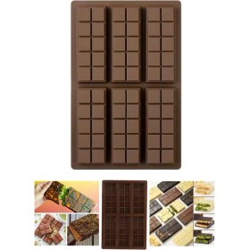 Resim Paras Ticaret 6 Göz Dikdörtgen Şekilli Dubai Çikolatası Kalıbı Kek Sabun Şeker Çikolata Silikon Kalıp (Ölçüler Için Açıklamaya Bakınız!) 1 Adet 