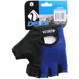 Resim shopwave PARMAKSIZ - FİLELİ SPORCU ELDİVENİ MAVİ /SİYAH LARGE (5047) 