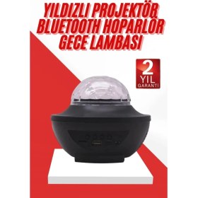 Resim SHC4200 Masa Gece Lambası Renkli Projektör Işıklı Disko Topu Bluetooth Hoparlör 