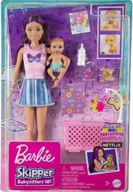 Resim Barbie Bebek Bakıcısı Bebeği ve Aksesuarları FHY97 - HJY33 
