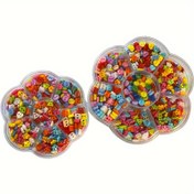 Resim 1 Kutu Mini Yuvarlak üçgen yıldız kalp kar tanesi çiçek Düğmeler, Karışık Renkler, Kostüm Düğmeleri, Bebekler için Mükemmel, 6mm 2 göz Bebek Giyim Düğmesi Mini Bebek Aksesuarları DIY Aksesuarlar Süper Küçük Reçine Düğme 