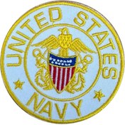 Resim X-SHOP Military Rütbe Us Navy Pathces Arma Peç Kot Yaması (7.2cm x 7.2cm) 